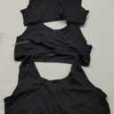 Hanes Women's Pack, Cotton Scoopneck Bralette, Low-Impact Sports Bra, 3-Pack (XX-Large, Black/Black/Bl)