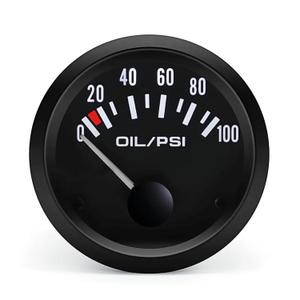 2" Oil Pressure Gauge with Sensor 0-100 PSI Digital Meter for Cars (Black)