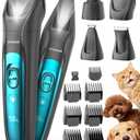 Oneisall Professional Dog Grooming Kit at Home: All-in-One Quiet Clippers & Nail Grinder with LED Light, 2000mAh Cordless Dog Shaver, Safe Poodle Grooming Kit for Paws, Face, Ears & Body