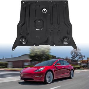 Front Skid Plate for Tesla Model 3 2017-2024 & Model Y 2020-2024, Heavy Duty Steel Front Engine Guard Splash Shield Chassis Cover for Tesla Accessories