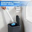 Disposable Toilet Brush 2 Pack- Toilet Bowl Cleaner, Toilet Bowl Brush, Each Toilet Wand with 10PCS Brush Refills for Bathroom Deep Cleaning (2 Pack, White)