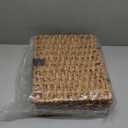 Decorative Box with Lid, Wicker Storage Basket, Water Hyacinth Woven Decorative box for Shelf, Coffee Table, Console Table, Home Decor (Small)