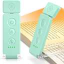 Glocusent 12 LED Rechargeable Book Light, Clip-on Reading Light with 5 Colors & 5 Brightness Levels, Up to 100Hrs Runtime, Eye-Caring Reading Lights for Books in Bed, Perfect for Book Lovers, Kids (Sky Blue)