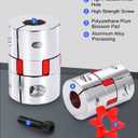 Heyiarbeit 12.7mm to 12.7mm Shaft Coupling Aluminium Flexible Plum Coupling D30 L35 Connector Flexible Coupler for 3D Printer CNC Machine and Servo Stepped Motor