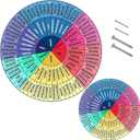 Ferraycle 2 Pack 12 Inch 6 Inch Feelings Wheel Aluminum Round Mood Therapy Emotions Wheel Mental Health Social Work Feelings Poster Sign for Office(Bright Colors)