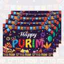 30 Pcs Purim Festival Themed Disposable Placemats Rectangular Cartoon Placemats The Perfect Choice for Holiday, Party, Home Kitchen, and Dining Table Decorations