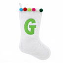 pom pom stocking G, 18 inch