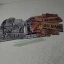 Halloween Decorations Outdoor, 6 Pack Realistic Corrugated Plastic Tombstones and Scary Graveyard Signs with Stakes, Statues Scary Lawn Decor for Vampire Graves, Garden, Home and Party