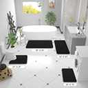 OLANLY Bathroom Rugs 36x24, Extra Soft Absorbent Chenille Bath Rugs, Rubber Backing Quick Dry, Machine Washable Bath Mats for Bathroom Floor, Tub and Shower, Home Decor Accessories, Black