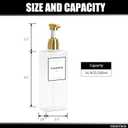 Shampoo Dispenser Bottles with Gold Pump, YACEYACE 16.9oz Set of 3 Clear Shampoo and Conditioner Dispenser, Mordern Shower Bottles Refillable with Labels