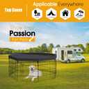 Dog Pet Playpen 8 Panel 24 Inch Top Cover for Small Medium Pets Indoor Outdoor (Only Cover,Playpen Not Included)(Black Top Cover)