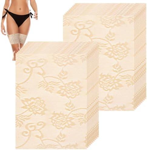 Threlaco 30 Pcs Thigh Lift Tape Invisible Lace Invisible Body Shaping Lifting Tape Adhesive Bandage Patch for Women Leg