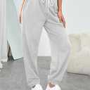 Trendy Queen Women's Sweatpants Athletic Joggers Baggy Pants Lounge Bottom 2026 Fall Fashion with Pockets. S Size