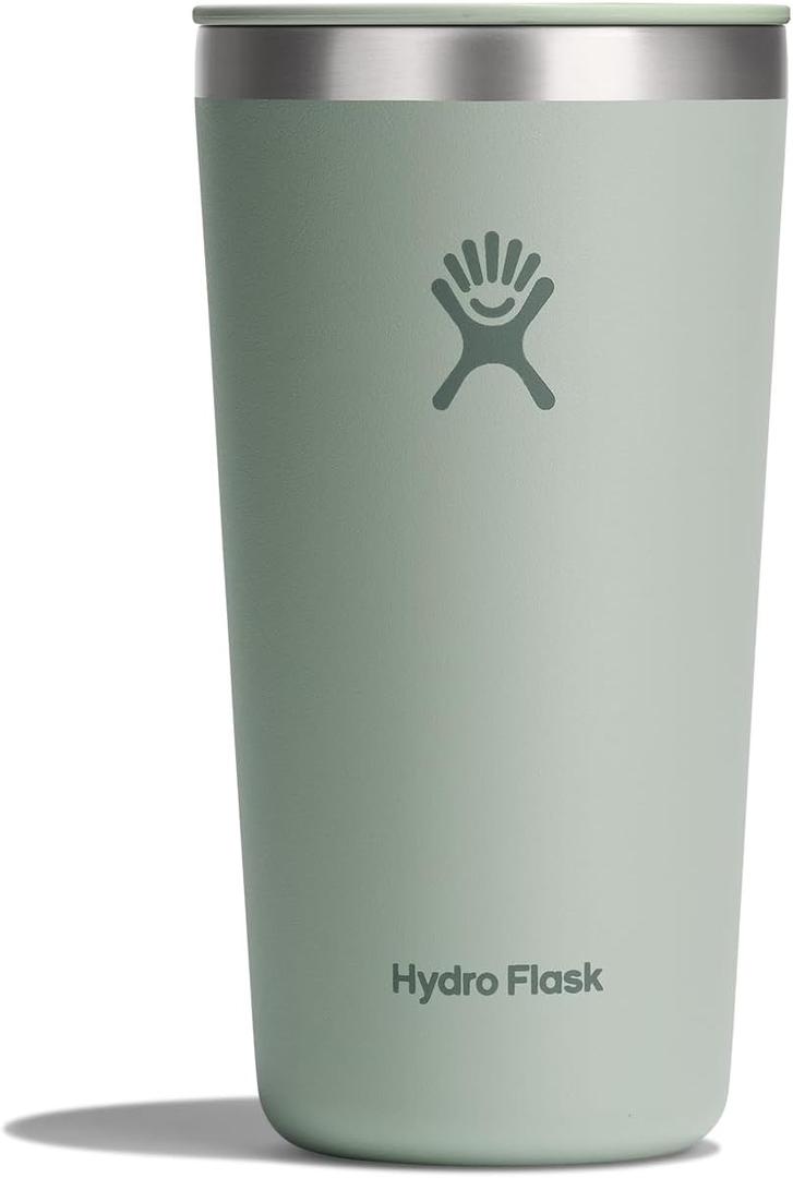Hydro Flask All Around Tumbler Press-in Lid, Insulated Travel Mug, Stainless Steel Coffee Cup 20 Oz Agave Green