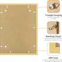 YESKAY 18x24 Picture Frame Gold Set of 3, Display Pictures 16x20 with Mat or 18 x 24 Without Mat, Poster Frames 18x24 for Wall Hanging Horizontal and Vertical