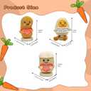 3PC Mini Funny Positive Potato, 3 inch Knitted Doll with Positive Card for Cheer Up Gifts and Party Decorations, Cute Positive Crochet Doll for Birthday Gifts (Coffee Bean+ Coffee Cup+ Egg)