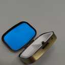 Pill Case Pill Box with Mirror Retro 2 Compartment Small Pill Case for Purse or Pocket Bronze Rectangular Pill Box or Vitamins, Fish Oil, Supplements, Pill Containe Travel GiftsMarble Paint (1 piece)