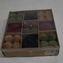 MARTINE MALL 44 PCS Velvet Ornaments for Christmas Tree, 4in & 2in Christmas Tree Ornaments Set Flocked Christmas Ball Ornament Shatterproof Christmas Decorations for Xmas Trees Holiday Party