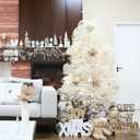 Sea Team 60mm/2.36" Delicate Contrast Color Theme Painting & Glittering Christmas Tree Pendants Decorative Hanging Christmas Baubles Balls Ornaments Set - 30 Pieces (Champagne & Matte)