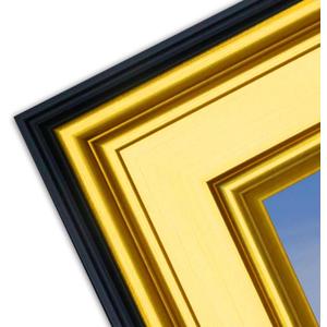 16x20 Distressed Black & Gold Ornate Antique Picture Frame  Vintage Wall Frame for 16x20 Photos, No Mat  Decorative Baroque Style for Home or Gallery Display