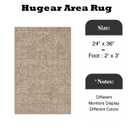 HUGEAR 3x8 Light Brown Vintage Floral Washable Runner Rug for Hallway