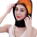 Heated Head Wrap for Headache and Neck Pain, Eletric Heated Hood Hat Migraine Relief Heating Pad for Head, Relieve Tension, 3 Temperature Settings/Adjustable Size