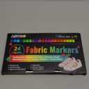 Fabric Markers Permanent For Clothes, 24 Colors Fabric Paint Pens -Waterproof & Machine Washable, Paint Markers for T-Shirt, Canvas Shoes,Bags,Baby Onesies, Fine Tip Clothing Marker for Laundry Marker
