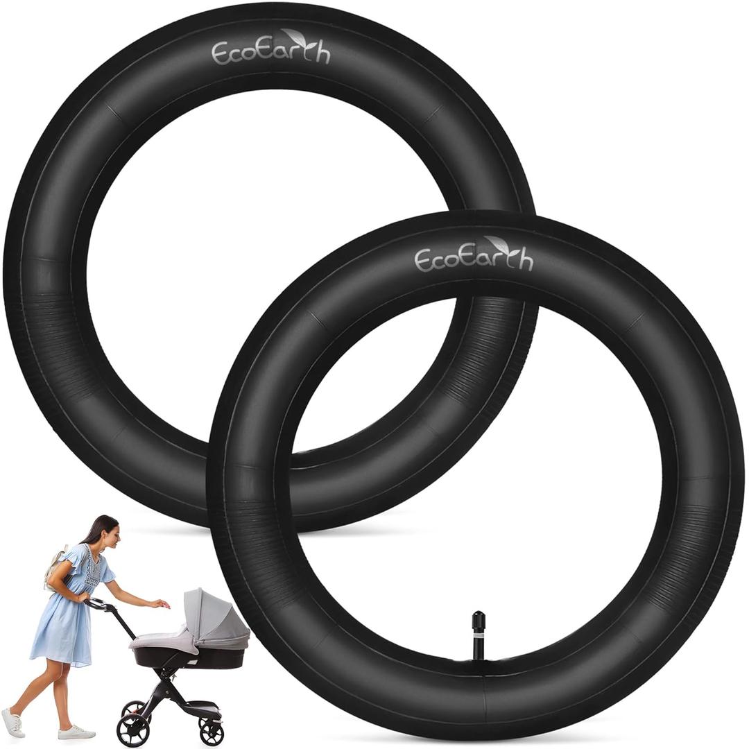 EcoEarth Inner Tube Tire Replacements (2 Pack, 12.5 x 1.75/2.25) for Kids Bike & Jogging Stroller, Compatible w/All Brands: BoB Revolution Flex/Pro/SE/SU, Graco, Go Jogging & More