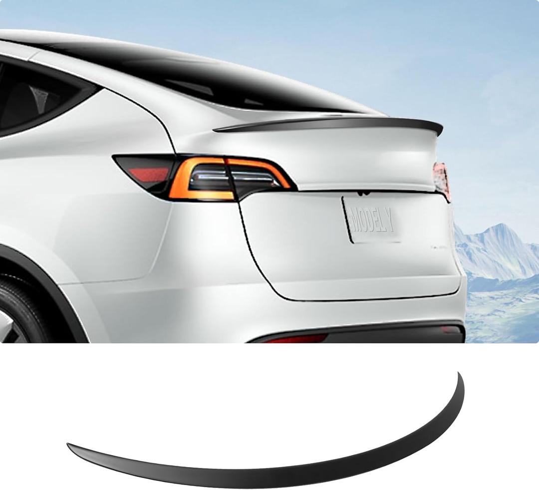 BASENOR Spoiler for Tesla Model Y Rear Spoiler Wing ABS Material OEM Rear Trunk Lip Model Y Accessories Matte Black Proprietary Design Custom Fit 2020-2024