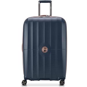 DELSEY PARIS Carrousel Hardside Expandable Luggage with Spinner Wheels, Navy, Checked-Large 28 Inch