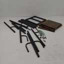 Coat Rack Freestanding, Coat Rack with 3 Shelves, 8 Hooks and 1 Fabric Pouch, Square Coat Hanger Stand, Metal Clothes Tree for Living Room, Bedroom, Entryway, Rustic Brown and Black TYM03BF