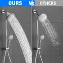 Filtered Shower Head - High-Pressure Showerhead with Water Filter System | Ideal for Hair and Skincare | Shower Water Filter System | Improve Beauty and Personal Care Routine (Brushed grey)