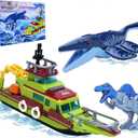 Ideas 3 in 1 Sea Dinosaur Mosasaurus Building Blocks Kit, Compatible with Dinosaur World, Moc Mosasaurus Spinosaurus Adventure Ship STEM Toys, Gift for Kids Adults Boys Age 8-12 327PCS