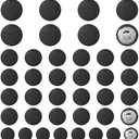 LIQWEI 40 Pcs Black Buttons, Fabric Cloth Covered Button 11.5mm,15mm,18mm Round Sewing Button, Metal Shank Fabric Buttons for Suits Dress Blouses