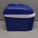 Iceblue Mini Fridge, 7 Liter /9 Cans Skincare Fridge with Belt, AC Plug & 12V Car Charger Dual-use Small Refrigerator, Compact & Portable Refrigerator for Car, Dorm, Travel, Picnic, Gift - Blue