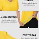 TACVASEN Women's V-Neck T Shirts Short Sleeve UPF 50+ Sun Protection Performance Quick Dry Athletic Workout Tee Tops (Yellow, XL)