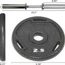 Fitvids Olympic Dumbbells Set & Dumbbells Bar, Loadable for 2-inch weight plates, Adjustable Weight for Strength Training and Fitness Exercises