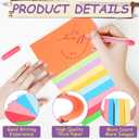 600 Count Colored Blank Index Cards, Unlined Index Cards 3x5Flash Cards Learning Memo Scratch Pad, Heavy Notecards for Studying School Office Supplies