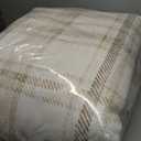 8x10 Beige Plaid Living Room Area Rug