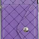 Compatible with TCL 30Z/30 LE T602DL Wallet Case with Crossbody Shoulder Strap and Stand Leather Credit Cell Accessories Phone Cover for TCL30Z 30 Z 30LE 4G LTE 2022 6.1 inch Women Purple