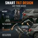 MEEVIZ 2-Bike Rack for Car Hitch, 160LBS Heavy Duty Hitch Mount Bike Rack for 2 Inch Receiver, Solid Platform Style Smart Tilt Bicycles Carrier for SUV, Truck, Electric Bikes, RV, Steady & Wobble-Free