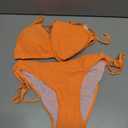 American Trends Women's String Triangle Halter Bikini Set-2 Piece Swimsuit,Adjustable Ties,Removable Pads&Quick-Dry Fabric L