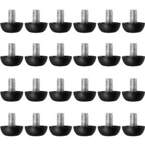 24 PCS 8mm x 1.25 M8 Project Adjustable Outdoor Furniture Leg Levelers, Screw in Leg Levelers Replacement Outdoor Patio, Stainless Steel Screw-in Patio Furniture Leveling Feet