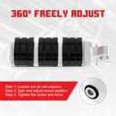 INNOGLOW Motorcycle Foot Pegs Footrest Aluminum Black Rubbe Anti Vibration Footpegs Male Mount Pegs for Harley Davidson H-D 8000 8002