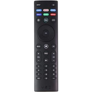Vizio Remote (XRT140) with Vudu/Netflix/Prime/Disney/Hulu/Redbox Keys - Black