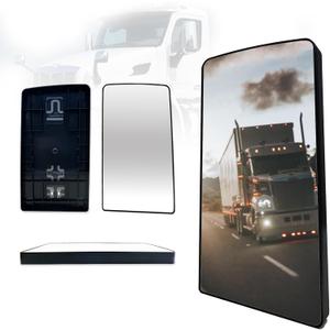 SPLENDID Replacement Mirror Glass for Peterbilt 579 (2012-2020), 567 (2008-2017), Heated Flat Mirror, High Reflective, Passenger Side (OEM: 154800012)