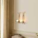 Wall Sconce Candle Holder Set of 2, Modern Forged Metal Iron Decorative Wall Art for Living Room (Gold)