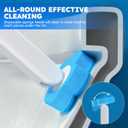 Disposable Toilet Brush 2 Pack- Toilet Bowl Cleaner, Toilet Bowl Brush, Each Toilet Wand with 10PCS Brush Refills for Bathroom Deep Cleaning (2 Pack, White)