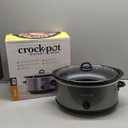 Crock-Pot 7-Quart Manual Slow Cooker, Family Size Serves 8+ People or Fits 6-lb Roast, Removable Stoneware with Warming Setting, Dishwasher Safe for Easy Cleanup, Charcoal