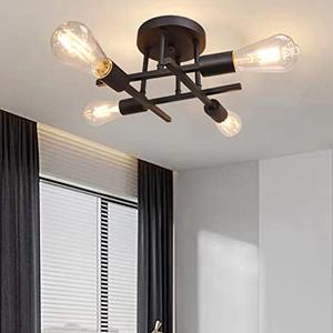 Modern Ceiling Light Fixture, Sputnik Chandelier, Mid Century Vintage Industrial Pendant Lighting for Living Room Bedroom Kitchen Dining Room Farmhouse (8022-4B)